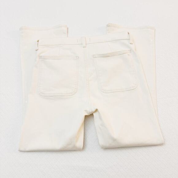 Madewell Mid-Rise Kick Out Jeans Denim Cream Color Size 29 - Picture 4 of 8